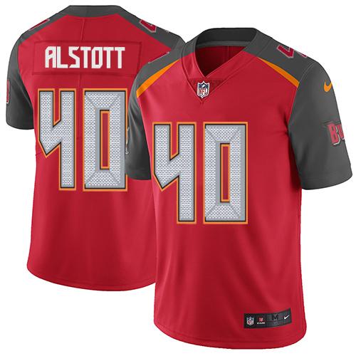 Nike Buccaneers #40 Mike Alstott Red Team Color Youth Stitched NFL Vapor Untouchable Limited Jersey